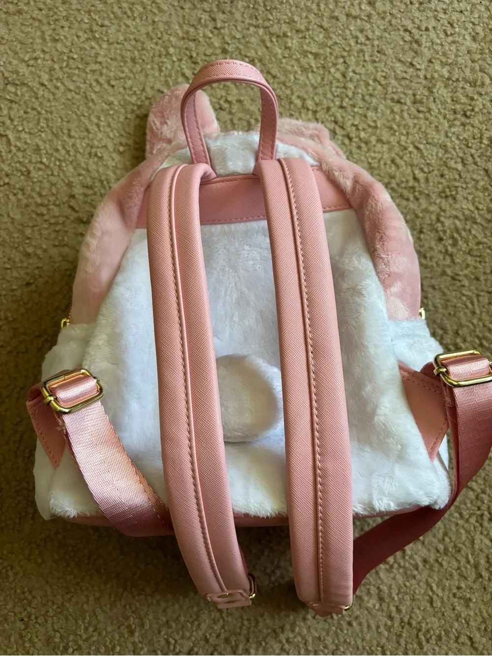 Sanrio My Melody Plush Mini Backpack in Pink, White & Yellow Accent